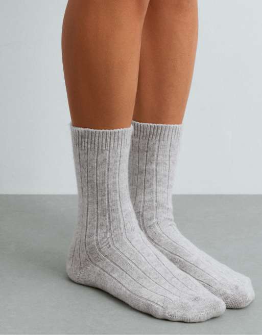 OYSHO 75%  socks in dark-grey melange, 2 of 4