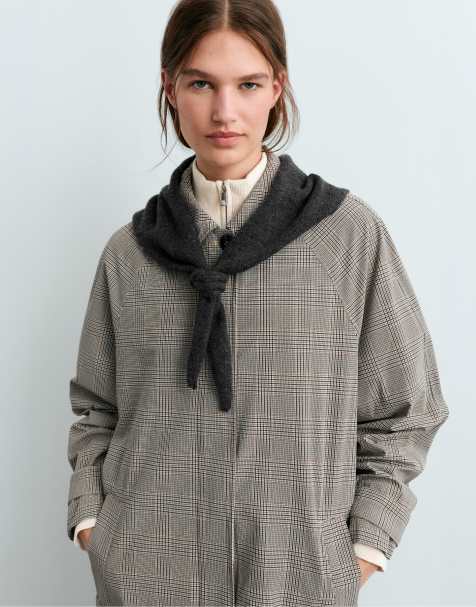 OYSHO 90% wool 10%  knit bandana in anthracite grey - view 1