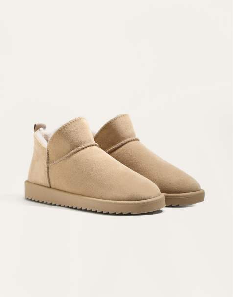 OYSHO – Ankle Boots aus Leder in Sand - view 1