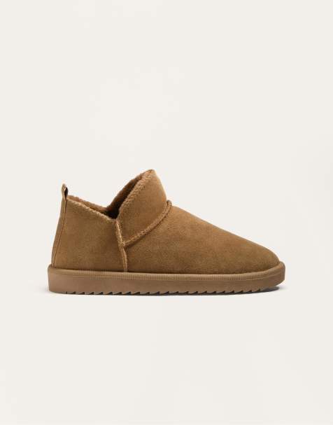 OYSHO – Ankle Boots aus Leder in Toasted Brown - view 1
