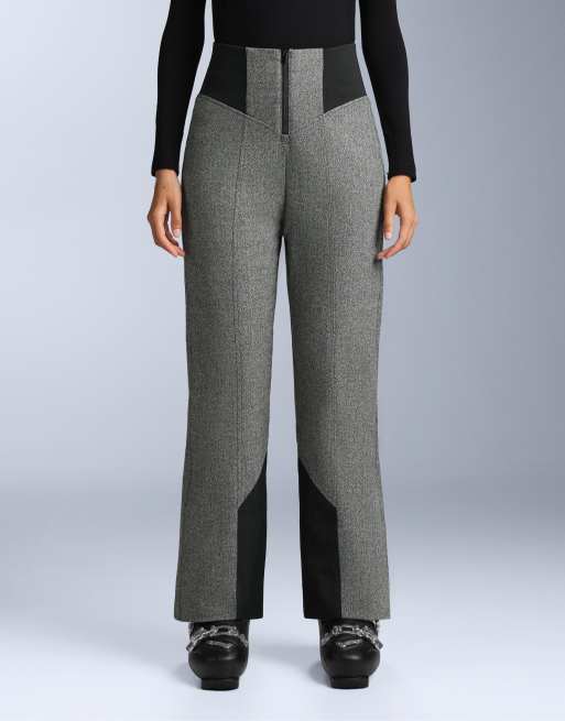 OYSHO - Antracitgrå vandafvisende skibukser med høj talje og svaj i Fellex®-uldblanding