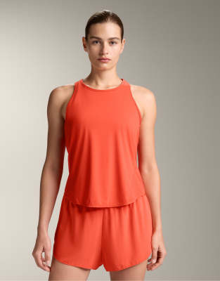 OYSHO - Ärmelloses Funktions-Shirt in Orange