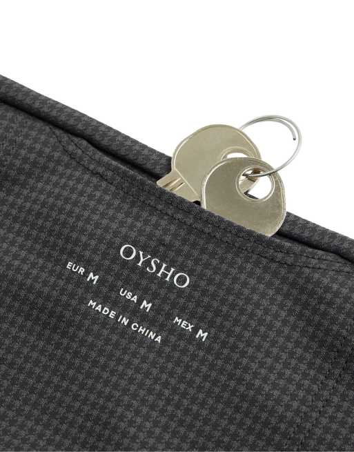 OYSHO ausgestellte Hose mit hoher Taille und Hahnentrittmuster in gre, 7 von 7