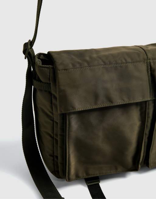OYSHO axelremsväska med fickor i khaki, 5 av 6