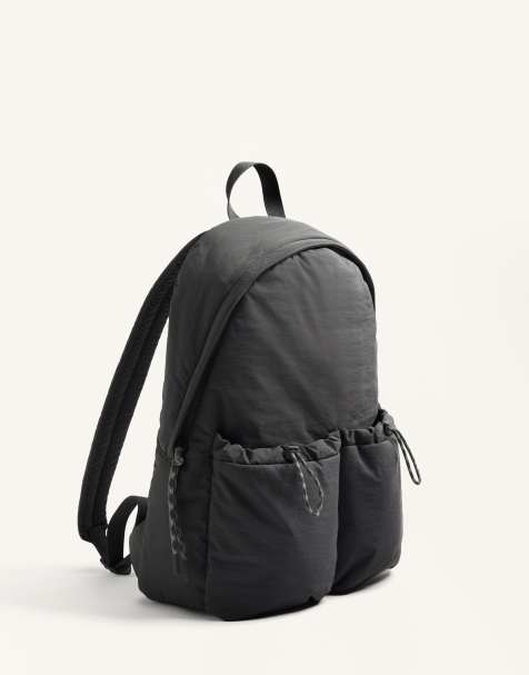 OYSHO Backpack with pockets in anthracite grey - view 1