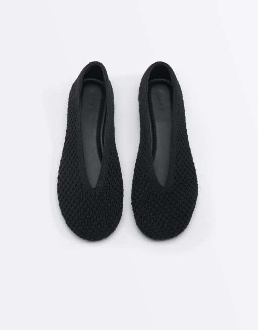 Oysho - Ballerines plates au crochet - Noir, 4 de 6
