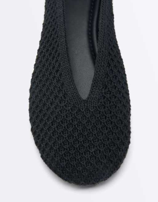 Oysho - Ballerines plates au crochet - Noir, 6 de 6