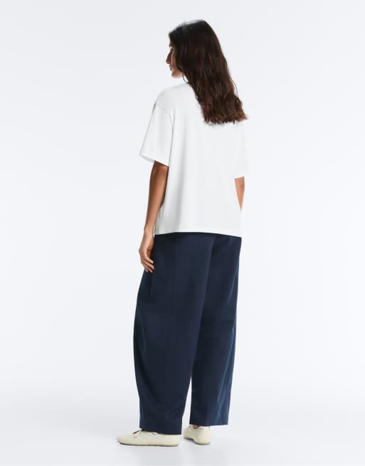 OYSHO – Ballonhose aus Baumwollmix in Marineblau, 3 von 4