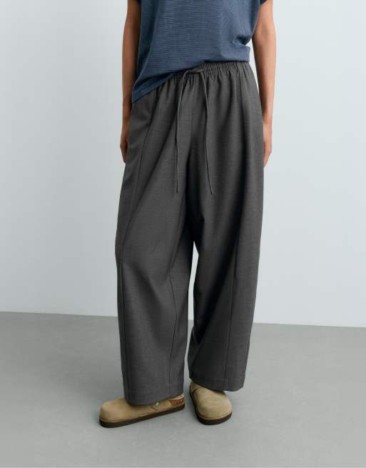 OYSHO Ballonhose mit 13 % Wolle in Grau, 2 von 5