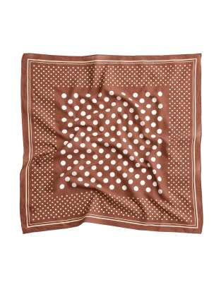 OYSHO - Bandana aus 100% Baumwolle in Braun mit Polka-Dots-Brown