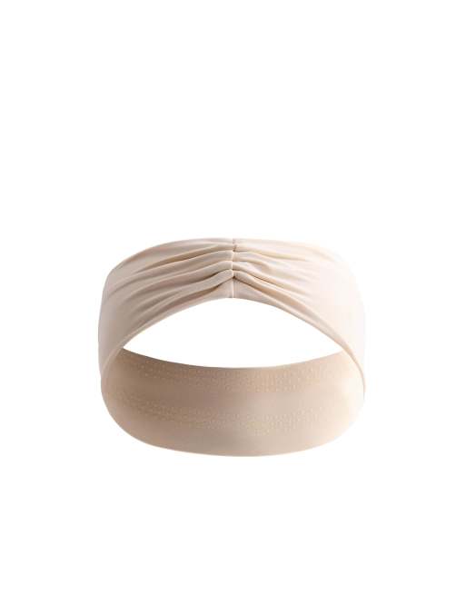Oysho - Bandeau de sport froncé - Crème, 3 de 4