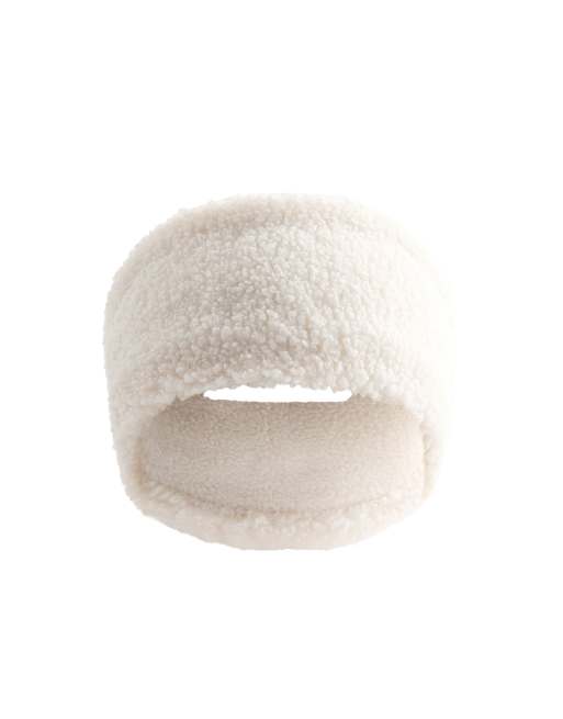 OYSHO bandeau en imitation peau de mouton écru, 2 de 4