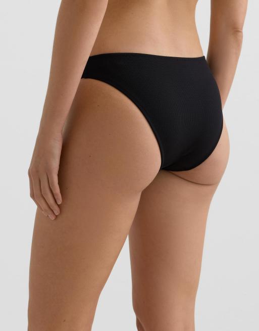 Oysho - Bas de bikini classique en piqué - Noir, 4 de 4