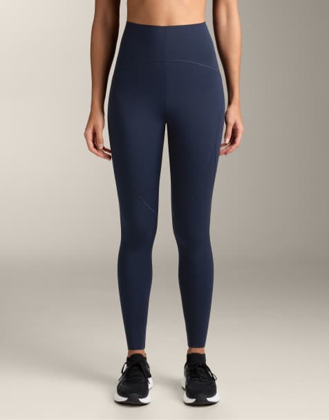 OYSHO – Basic Compressive – Knöchellange Leggings in Marineblau - view 1