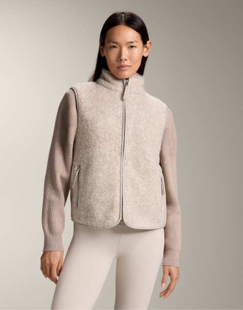 OYSHO Basic zip fleece gilet in grey - view 1