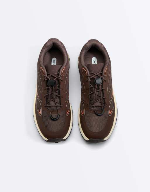 OYSHO baskets contrastées multicomposants marron pour le temps libre, 4 de 7
