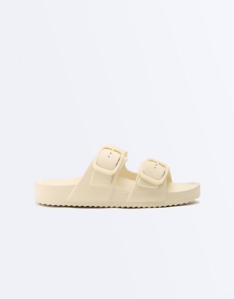 Oysho - Beachwear - Sandales avec boucles - Écru - view 1