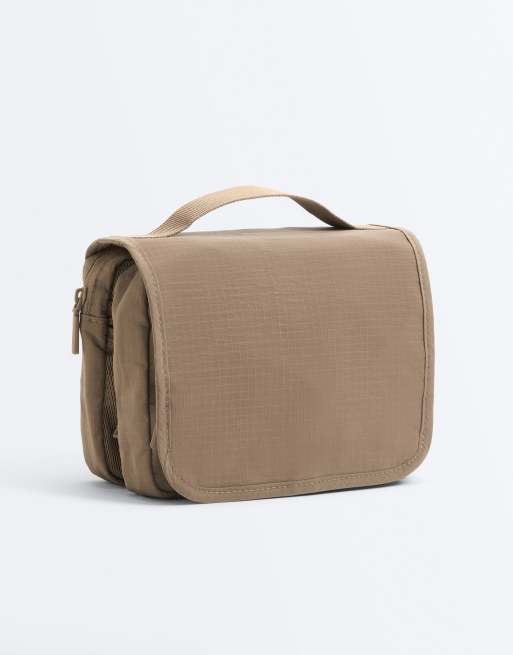 OYSHO - Beauty-case da appendere color cammello, 2 di 3