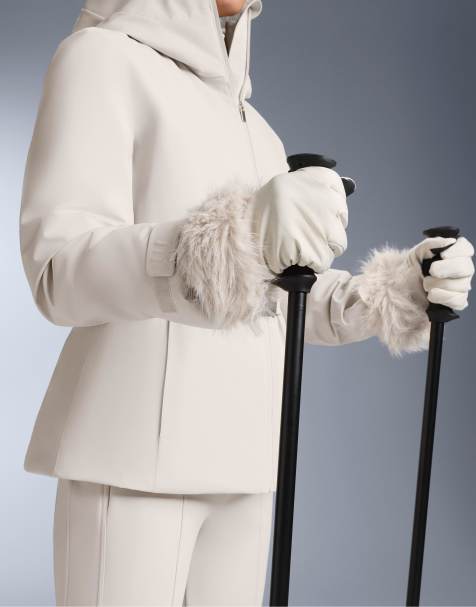 OYSHO - Beige handsker i Primaloft® imiteret pels - view 1