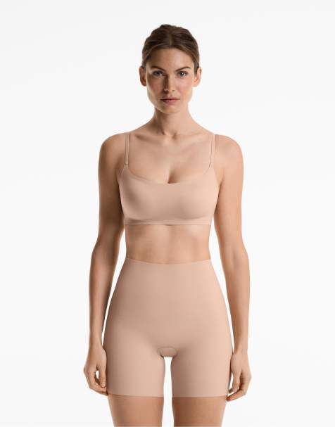 Oysho – Beige, laserskurna leggings med hög midja och osynlig design - view 1