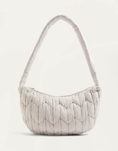 OYSHO - Beige quiltet crossbody-taske - view 1
