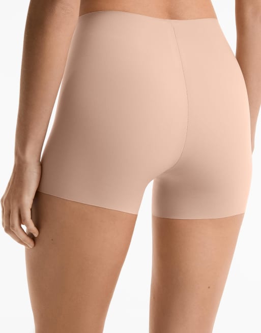 Oysho - Beige usynlige laserskårne hotpants med høj talje, 3 af 3