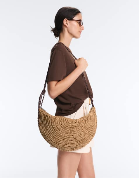 OYSHO – Beige väska med raffiaeffekt - view 1