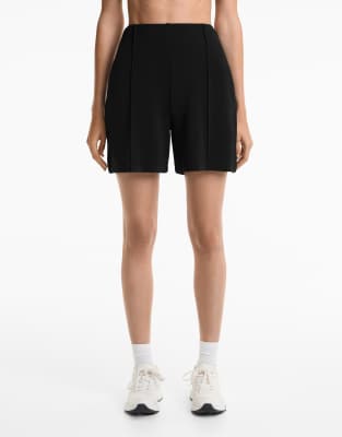 Oysho - Bermudashorts mit superhohem Bund in Schwarz mit weichem Modalanteil