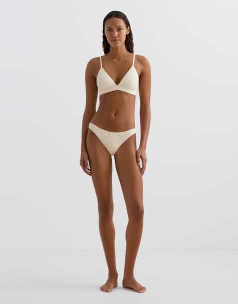 OYSHO - Bikini au crochet à texture bulle - Écru - view 1