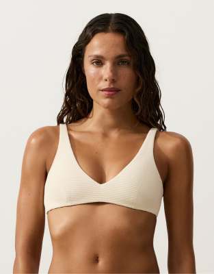 Bikini dos nu effet froissé - Écru-Neutral XL