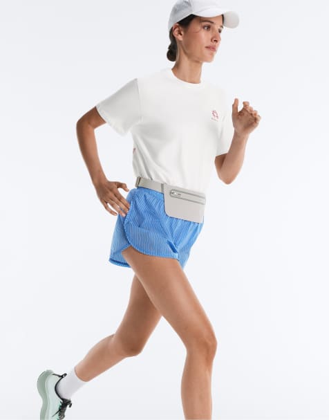 OYSHO – Blårandiga shorts i techmaterial - view 1