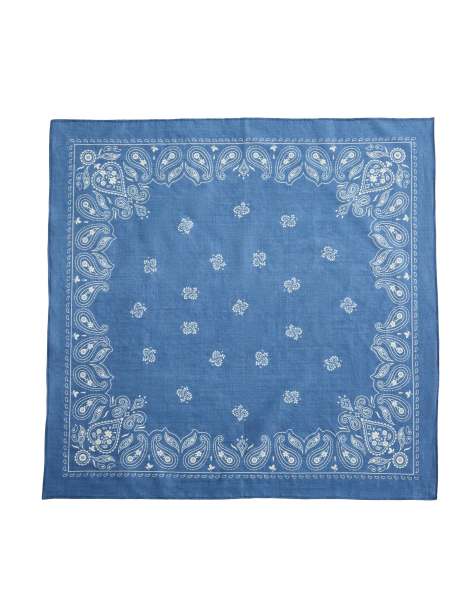 OYSHO – Blekblå, mönstrad bandana i 100% bomull - view 1