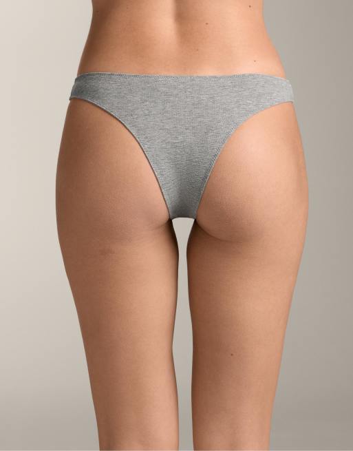 Oysho – Blekblå, ribbade, stilrena brazilian-trosor i bomullsmix, 5-pack, 2 av 4
