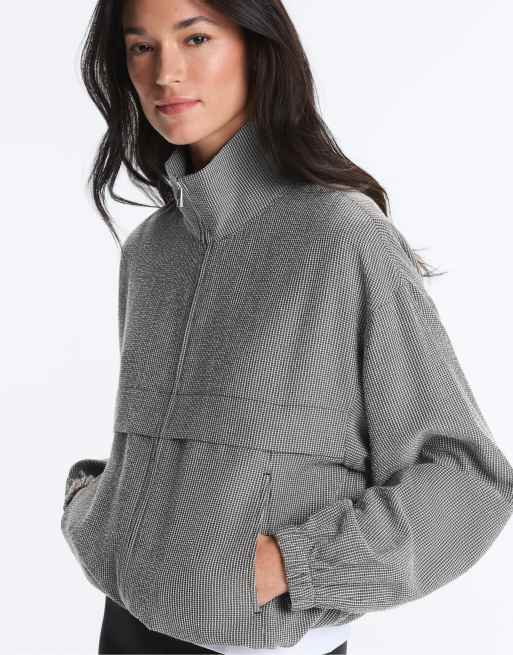 Oysho - Bomber en lyocell mélangé à carreaux vichy - Noir, 3 de 4