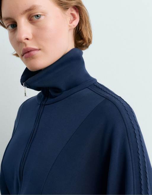 OYSHO - Bomber en modal doux - Bleu marine, 3 de 7