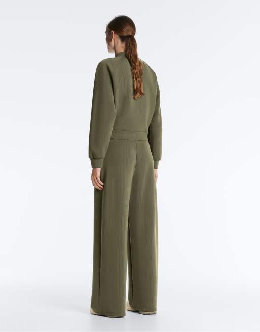 Oysho - Bomber rayé en modal doux au toucher - Kaki, 3 de 4