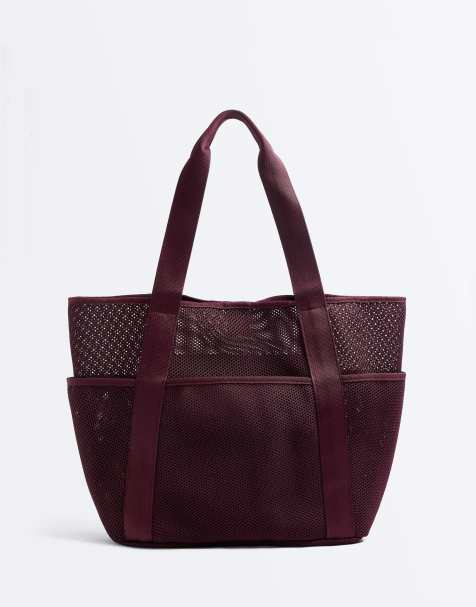 OYSHO - Bordeaux shoppertaske i mesh - view 1