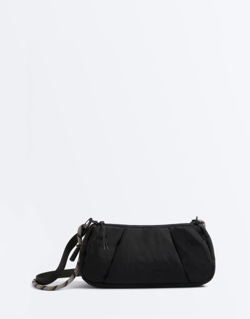 OYSHO - Borsa a tracolla imbottita nera, 2 di 7