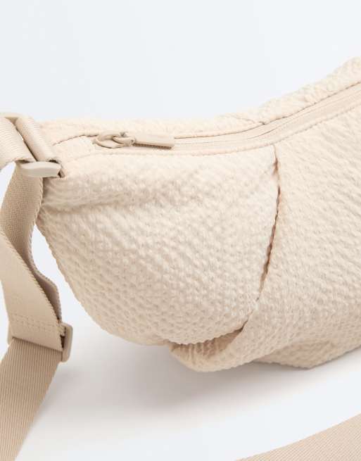 OYSHO - Borsa a tracolla trapuntata testurizzata écru, 5 di 7