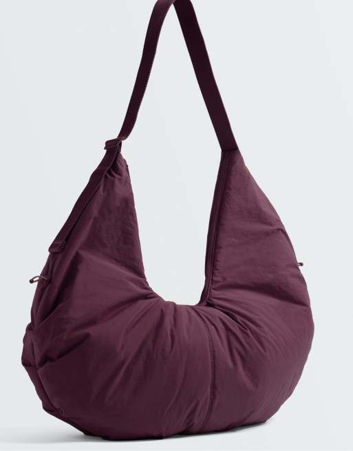 OYSHO borsa shopper arricciata bordeaux, 3 di 5