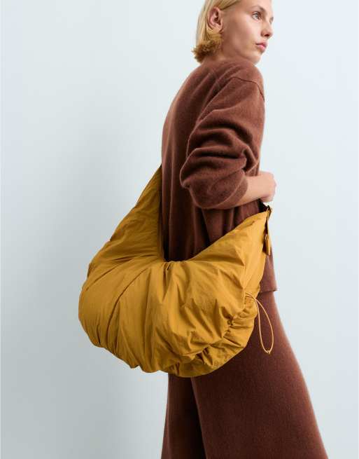 OYSHO borsa shopper arricciata viola, 2 di 6