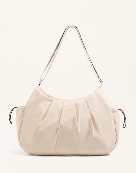 OYSHO - Borsa shopper con tasche laterali écru - view 1