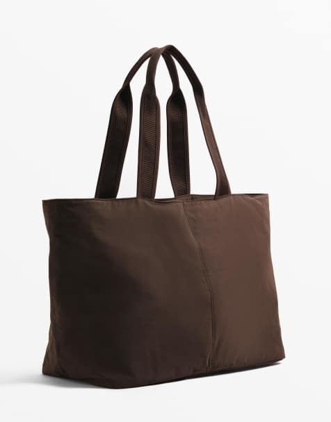 OYSHO - Borsa shopper morbida marrone - view 1