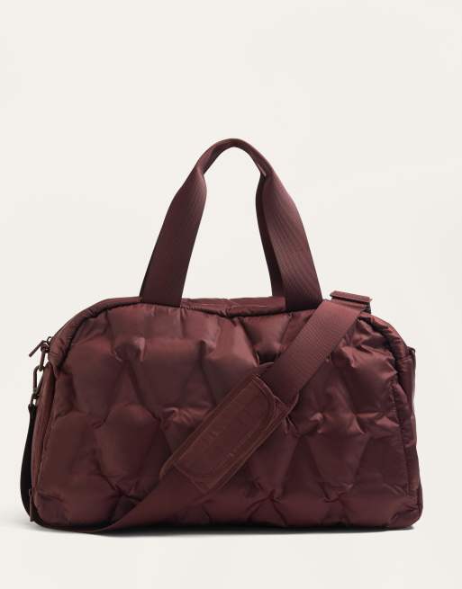 OYSHO - Borsa sportiva tecnica imbottita rossa bordeaux