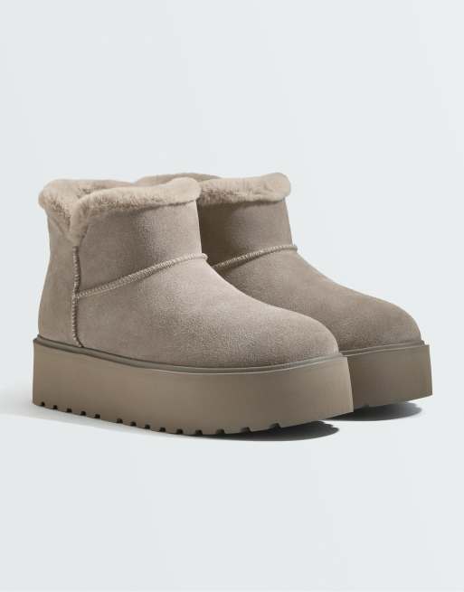 OYSHO bottes à plateforme en mink, 2 de 7