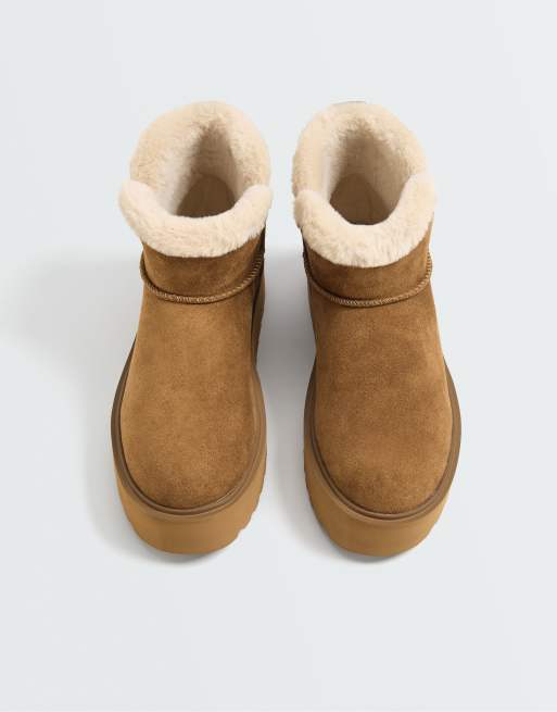 OYSHO bottes à plateforme marron, 3 de 5