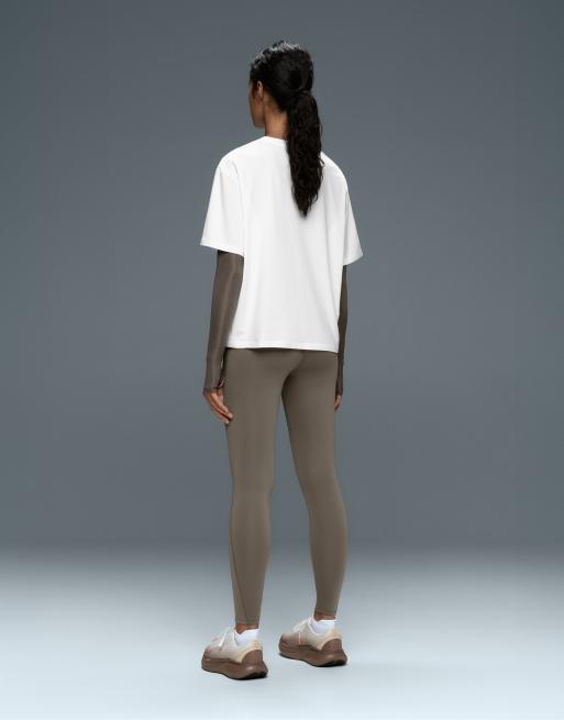 OYSHO Boxy fit cotton t-shirt with print in off-white, 4 of 5