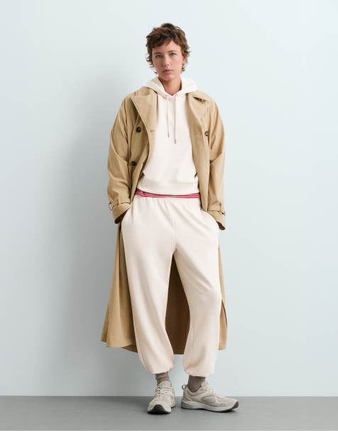 OYSHO Boxy sweatshirt med børstet modal i lys ecru - view 1