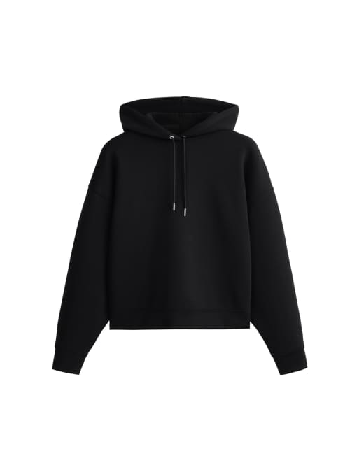 OYSHO Boxy sweatshirt with brushed modal in black, 6 of 6