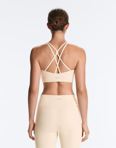 OYSHO - Brassière de sport confort à maintien moyen avec bonnets - Sable - view 1